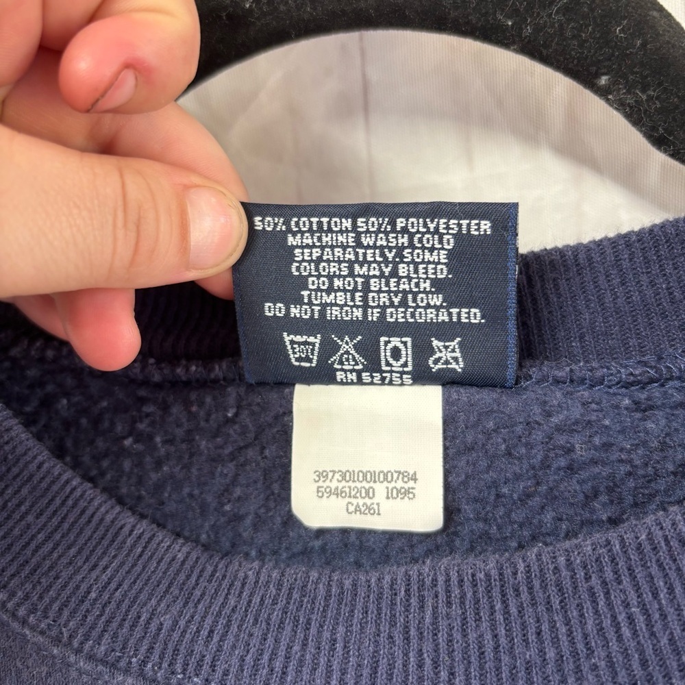 Vintage 90s Jansport Navy Blue Georgia State Mom Sweatshirt Long sleeve M - Picture 3 of 7